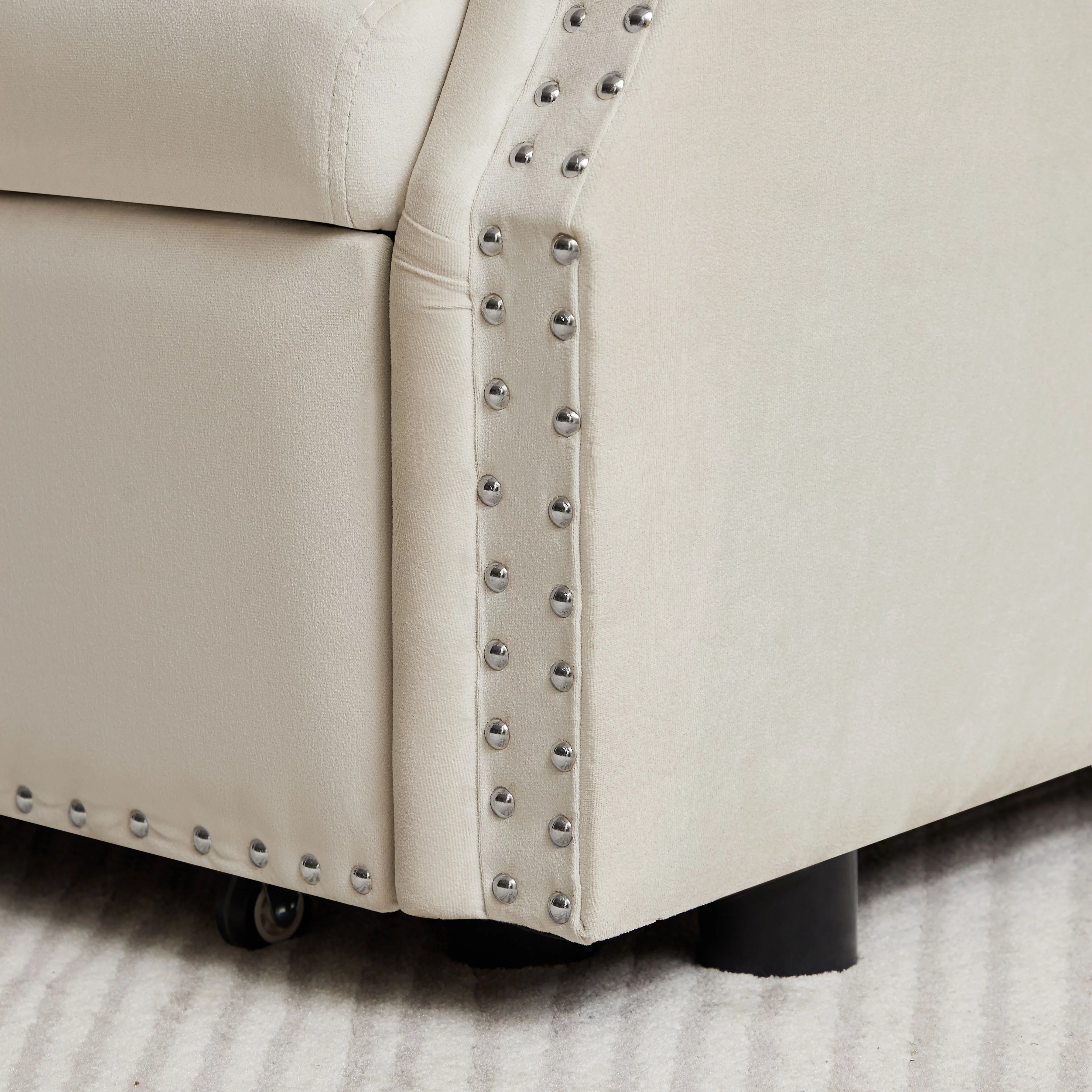 Modern Pull Out Convertible Sleeper Sofa Bed