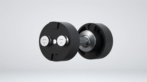 SNODE AD80 Drop Proof 80 lbs Adjustable Dumbbell Set -Adjustable Weights with Cast Iron Plates and Cradle, Knurled Handle, Fast Adjust