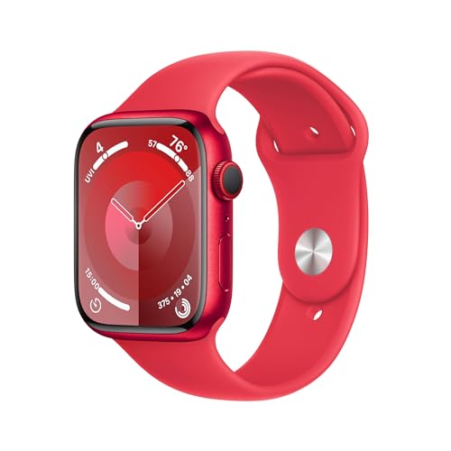 Apple Watch Series 9 [GPS 45mm] Midnight Aluminum Case with Midnight Sport Band, S/M (Renewed) - Radiant Selections
