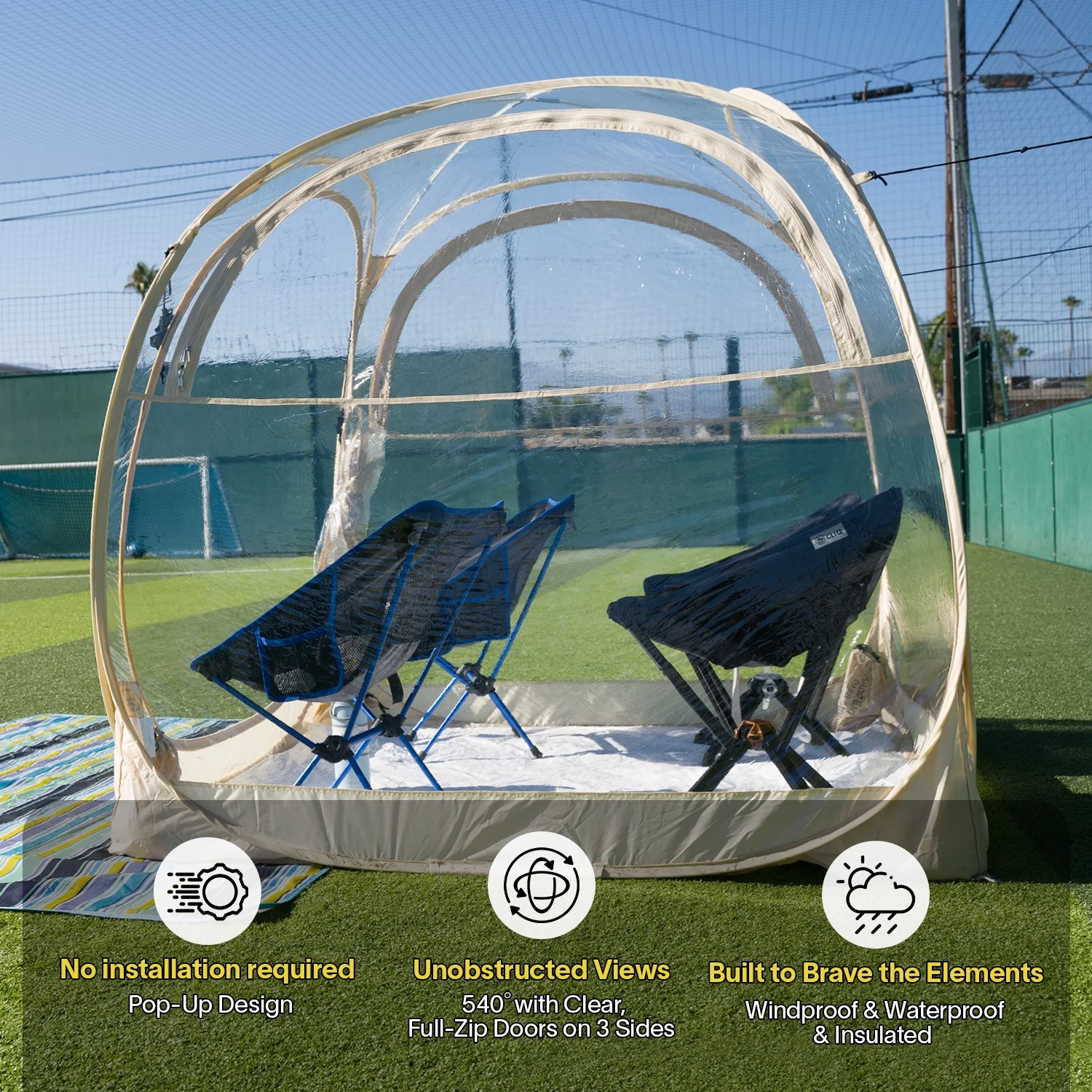 Pop-Up Weatherproof Sport Pod Tent for Camping, Fishing, and Shelter