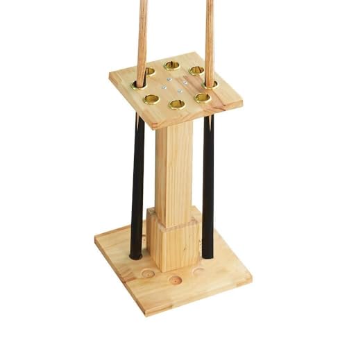 Durable Freestanding Wooden Pool Cue Rack - 8 Cue Capacity Billiard Floor Rack for Family, Club & Game Room - Elegant White Finish, 30x55x24cm (Beige)