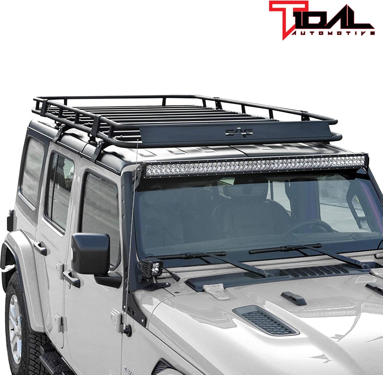 Tidal Full Length Roof Rack with Backet Fit for 18-22 Wrangler JL 4 Door