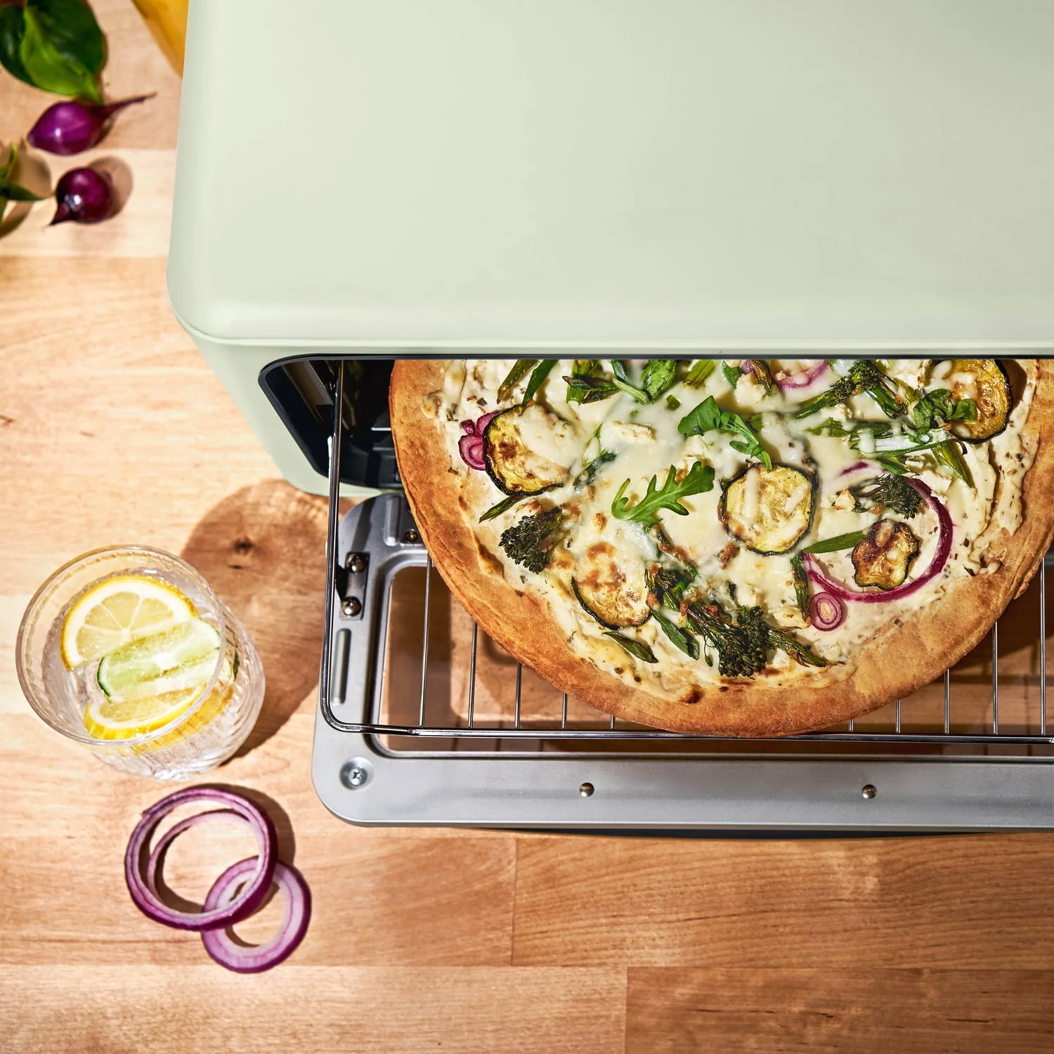 Beautiful Infrared Air Fry Toaster Oven, 9-Slice, 1800 W, Black Sesame by Drew Barrymore