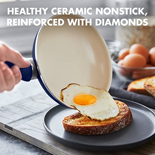 GreenPan Rio 16 Piece Cookware Pots and Pans Set, Hard Anodized Healthy Ceramic Nonstick PFAS-Free, Bakelite Handles, Frypans, Saucepan, Saute Pan