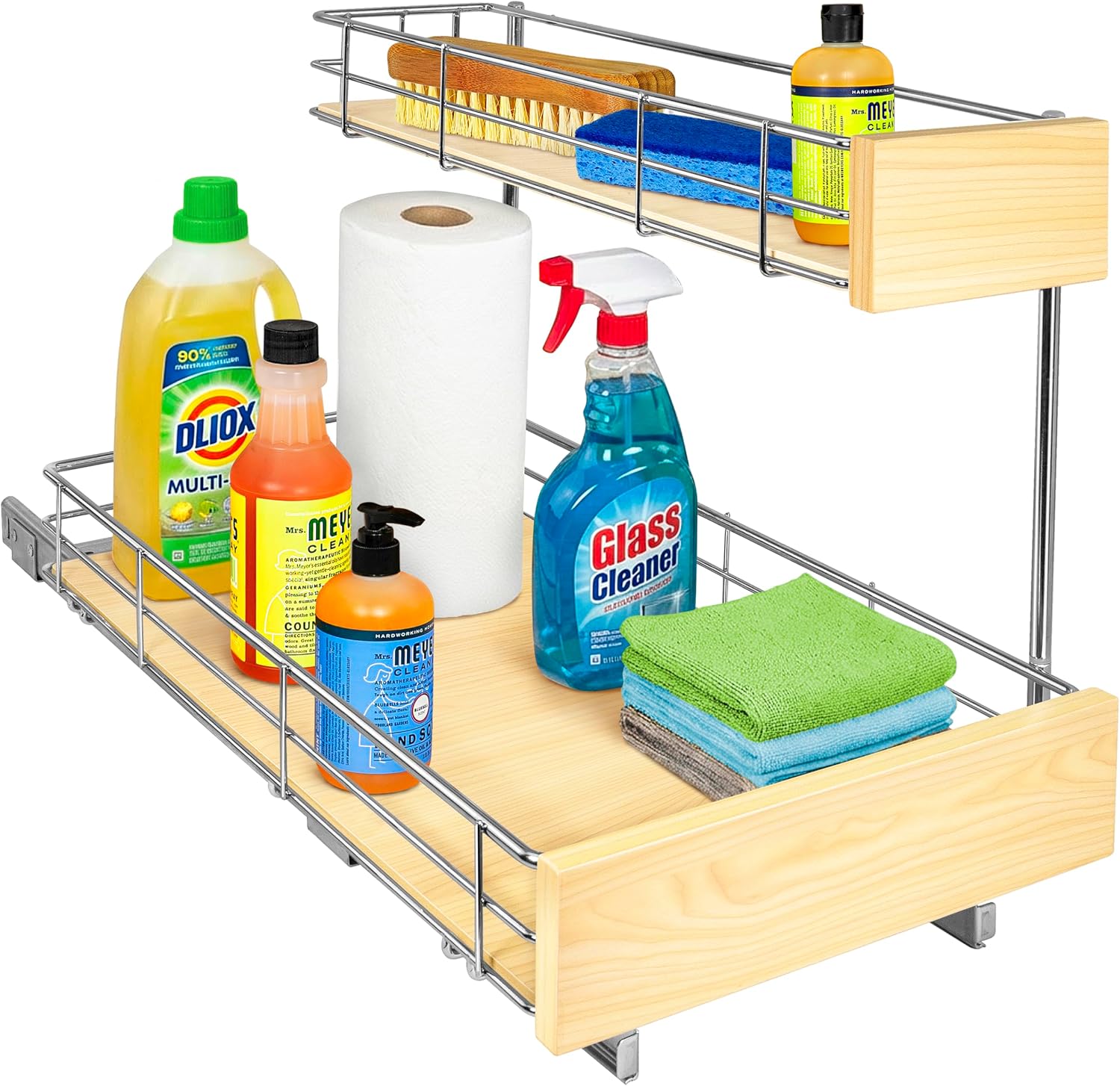 LYNK PROFESSIONAL® Pull Out Under Sink Kitchen Cabinet Organizer - 11.5 in. x 18 inch deep Drawer