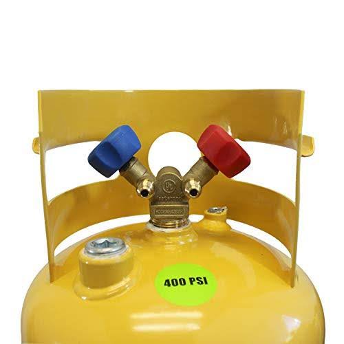 Mastercool 62010 Gray Yellow Refrigerant Recovery Tank 30 lb Capacity