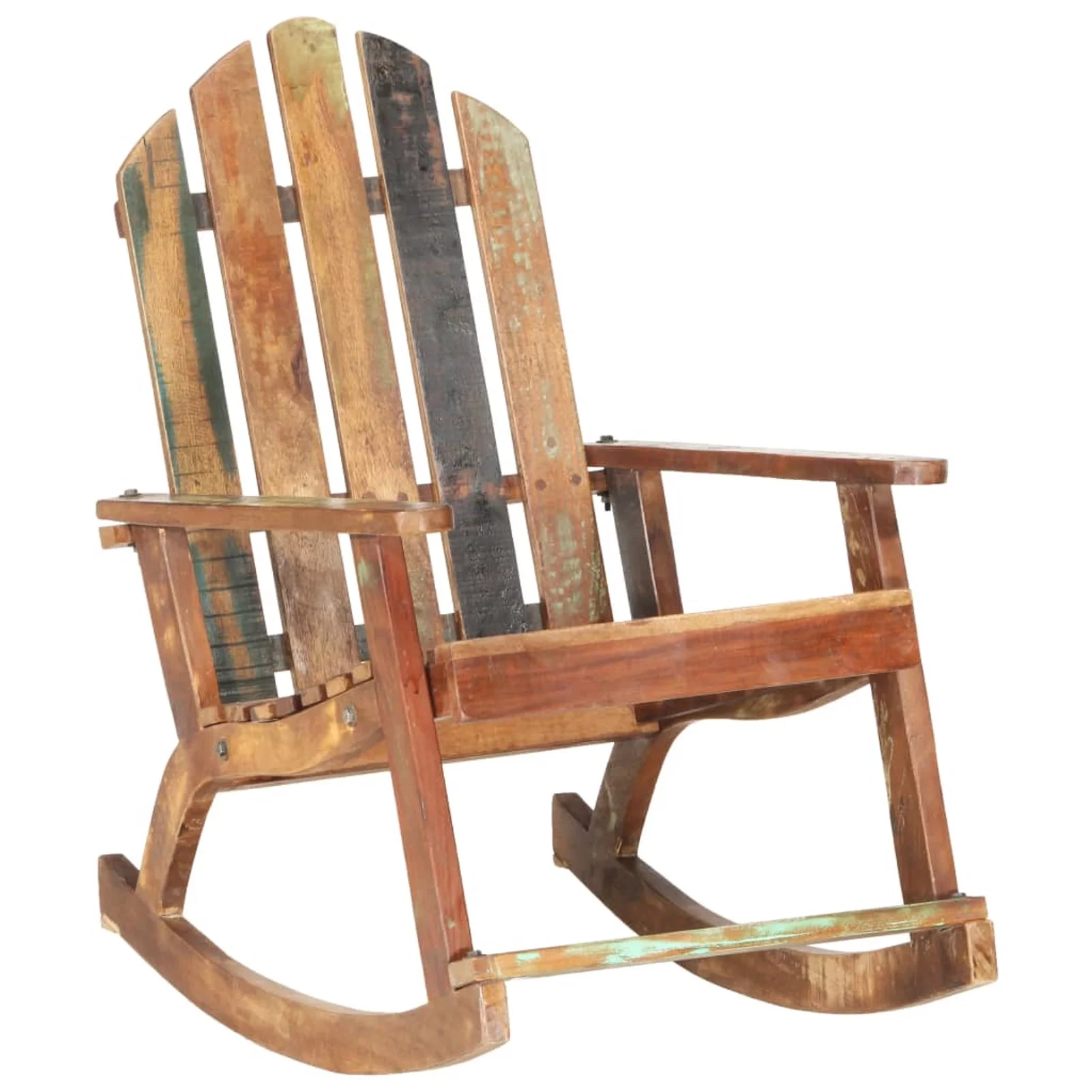 Anself Garden Rocking Chair Reclaimed Wood Armchair for Living Room, Patio, Balcony, Backyard, Outdoor Furniture 27.6 x 35.4 x 38.2 Inches (W x D x H)