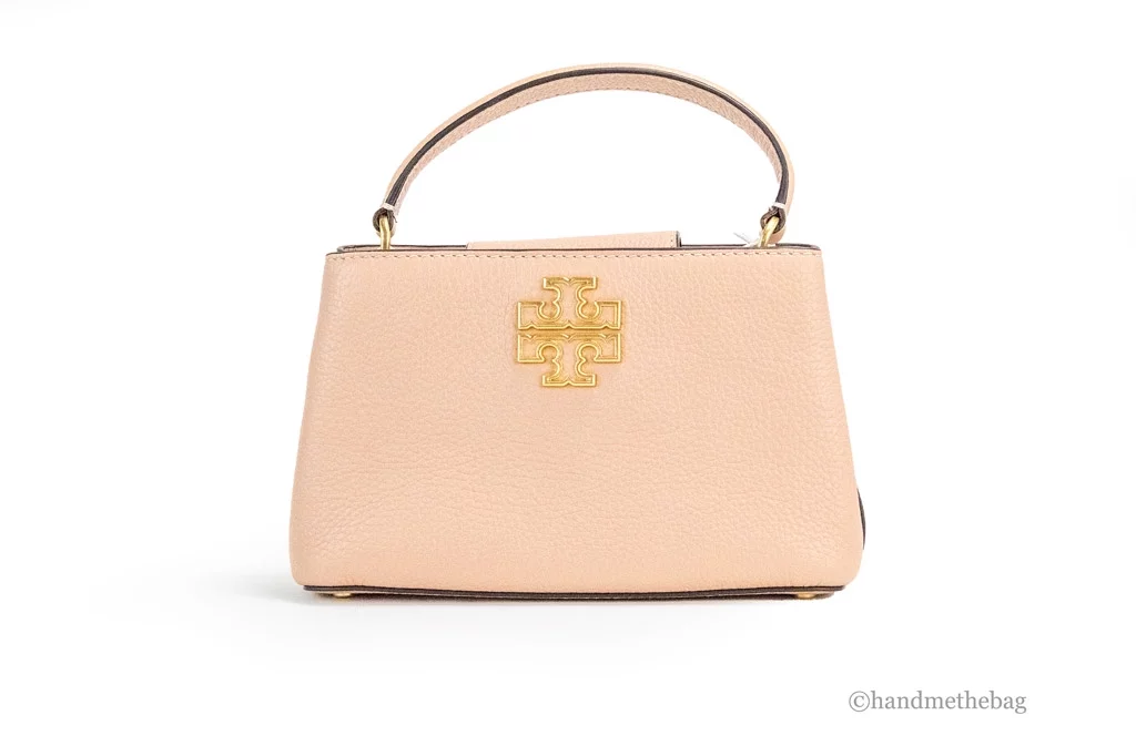 Tory Burch (145357) Britten Micro Light Meadowsweet Leather Satchel Bag Purse