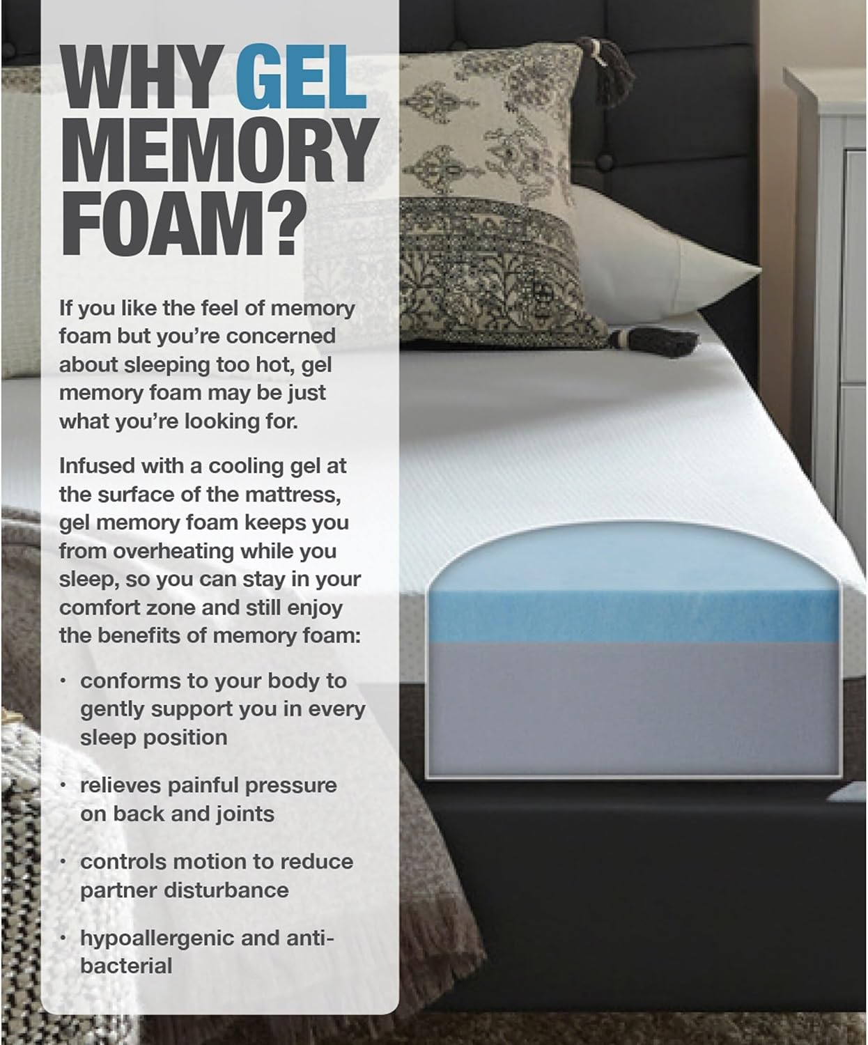 Slumber Solutions Choose Your Comfort 12-inch Cal King-Size Memory Foam Mattress Medium Medium Medium Medium