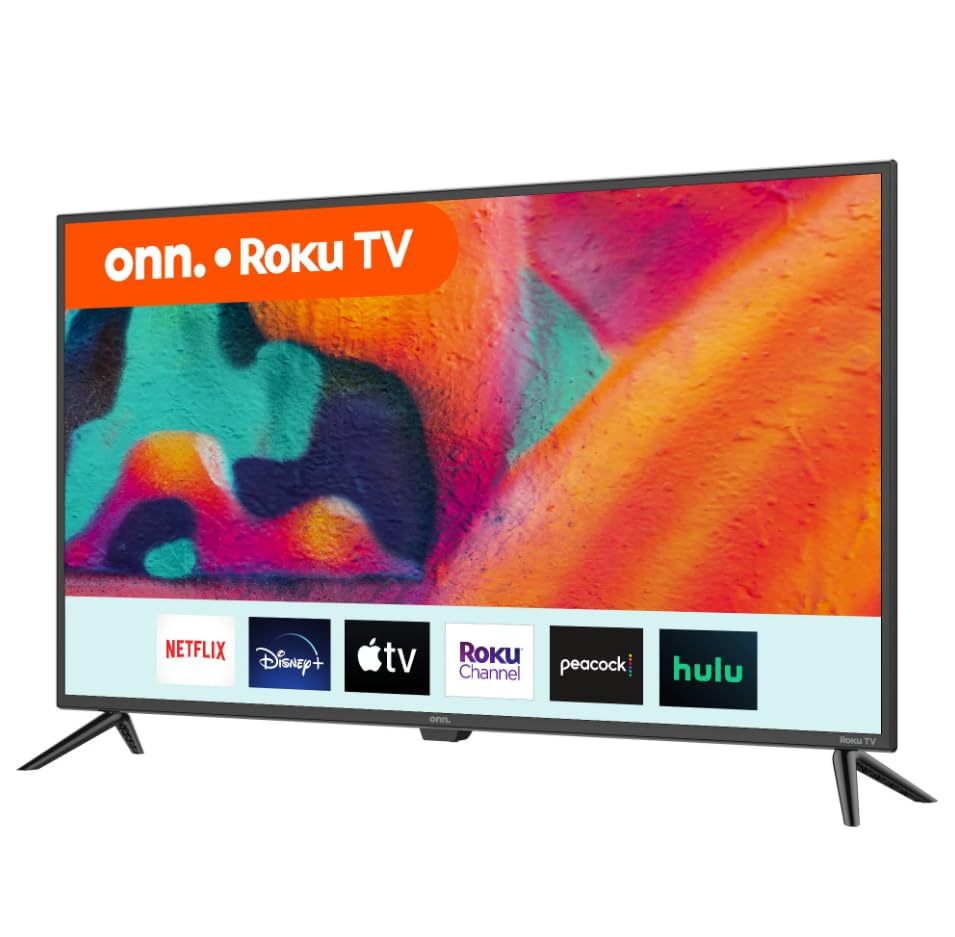 ONN 32-inch Roku Smart TV LED + Free Wall Mount with Wi-Fi Connectivity and Mobile App | Flat Screen TV Compatible with Apple Home Kit | Alexa and