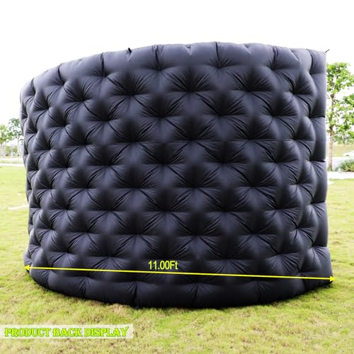 White Inflatable Photo Booth Wall with Led Lights(16 Colors Changing), Inflatable Tent(8.3x4x8.3 ft) Inner Air Blower for Parties Anniversary Events