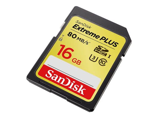 SanDisk 16GB Extreme Plus UHS-I Sdhc Memory Card Class 10 SDSDXS-016G-X46
