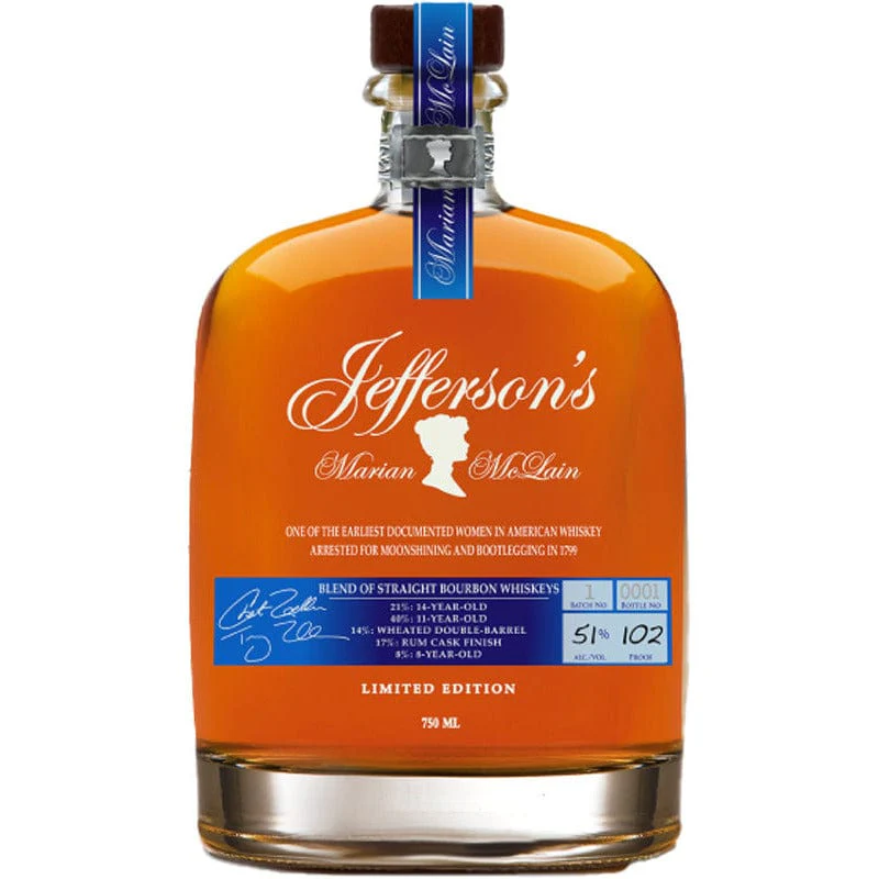 Jefferson’s Marian McLain Limited Edition Bourbon Whiskey - Nestor Liquor