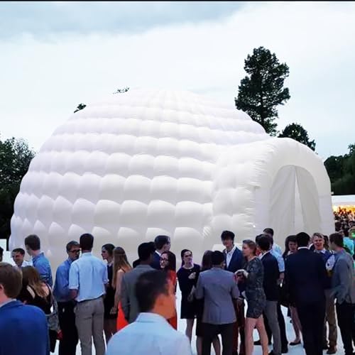 Inflatable Igloo Dome Event Tent (14x14x9FT) Dome with Air Blower and Light