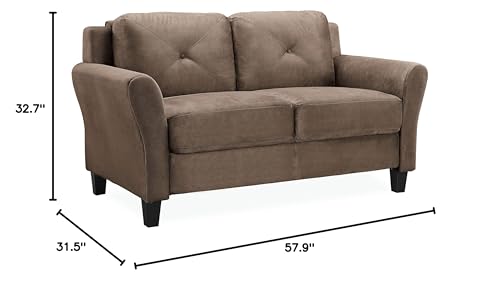 Lifestyle Solutions Harrington Loveseat, Black