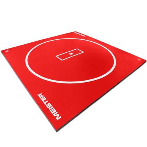 Meister FlexFloor Wrestling Mat - 10ft x 10ft Roll-Up Pro Training Mat for Home & Gym