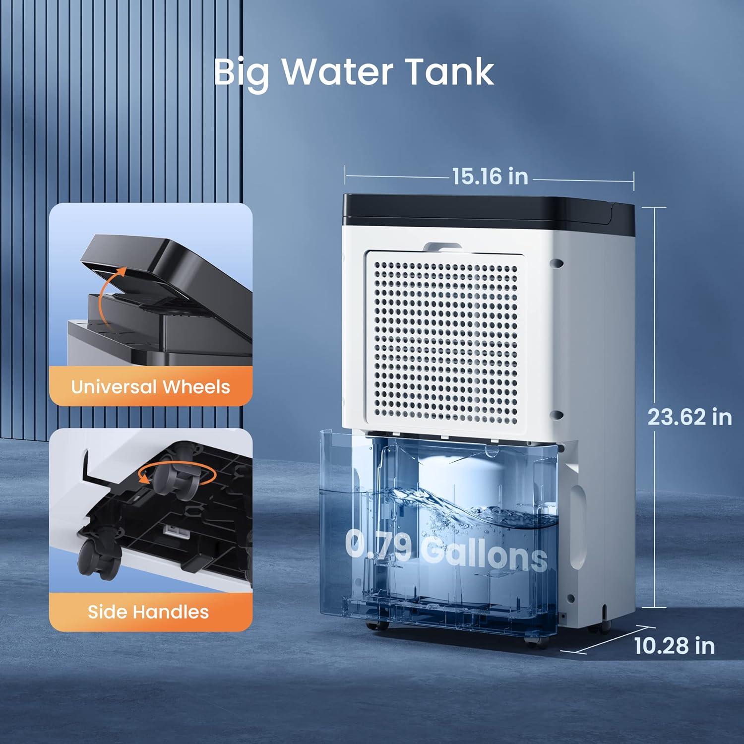 Yaufey 60 Pints Dehumidifier for Home and Basement Cover Spaces up to 5,000 Sq. Ft