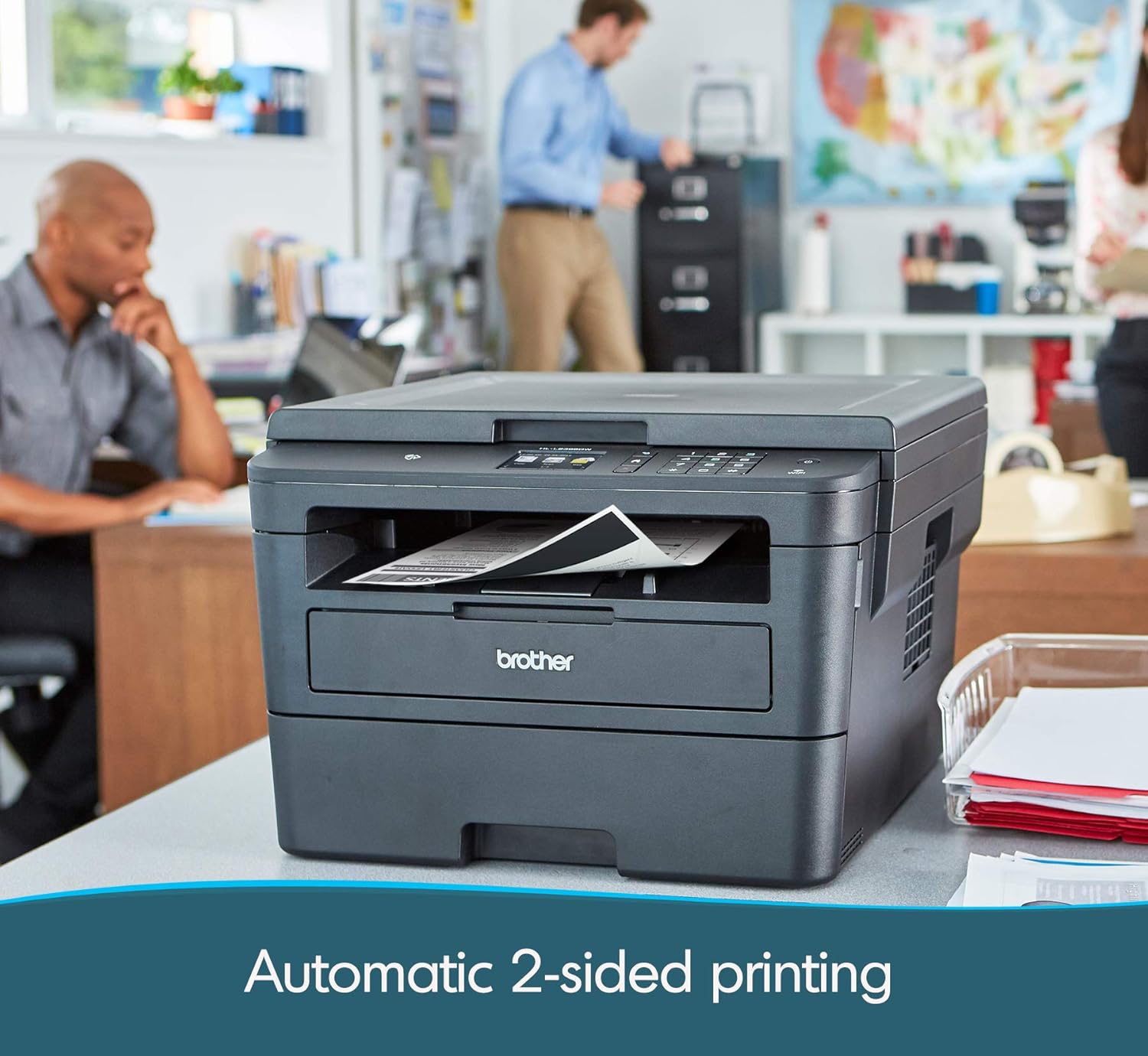 Brother Printer RHLL2395DW Monochrome Printer with Scanner and Copier 2.7 inches (Renewed)
