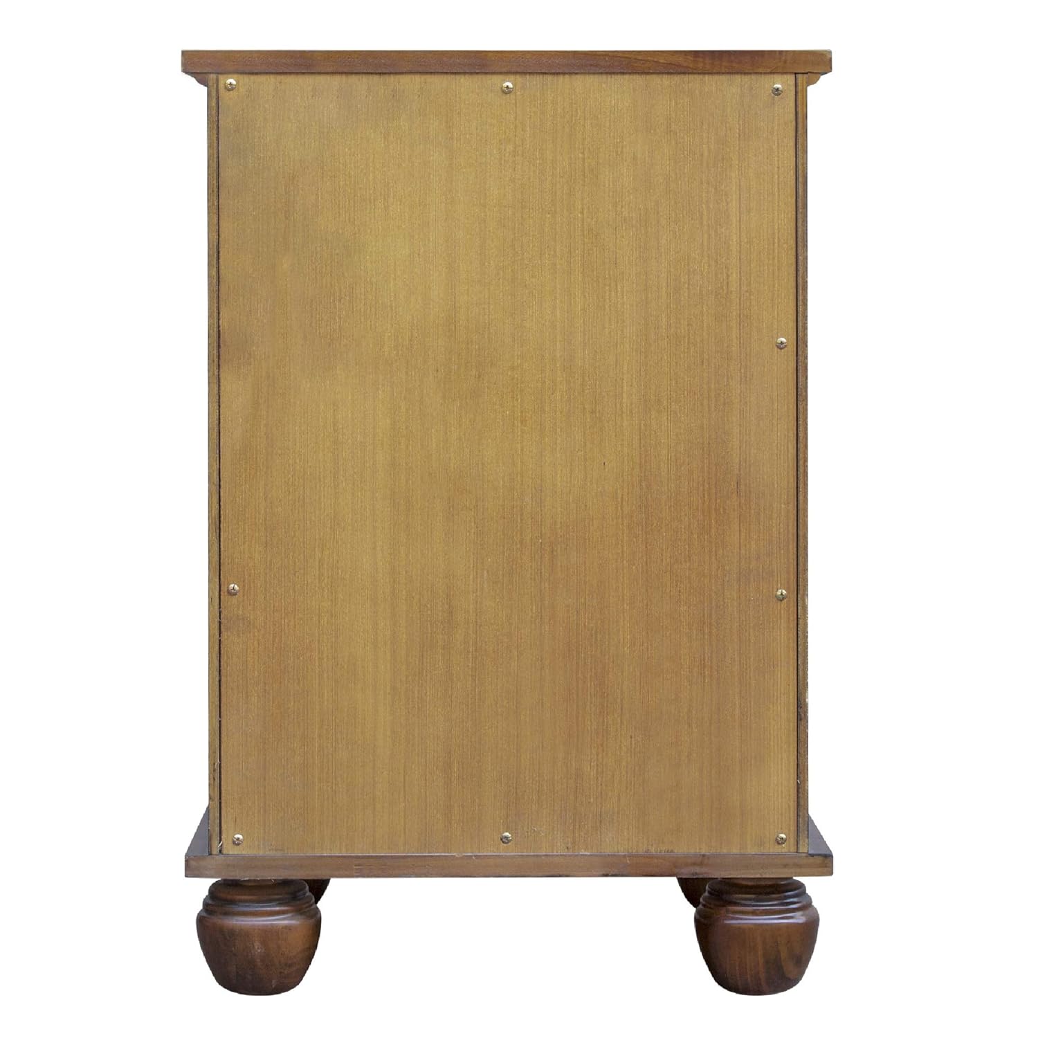 Sunset Trading Bahama Shutter Wood Nightstand, Felt Lined Drawer | Cabinet with Shelf, Tropical walnut