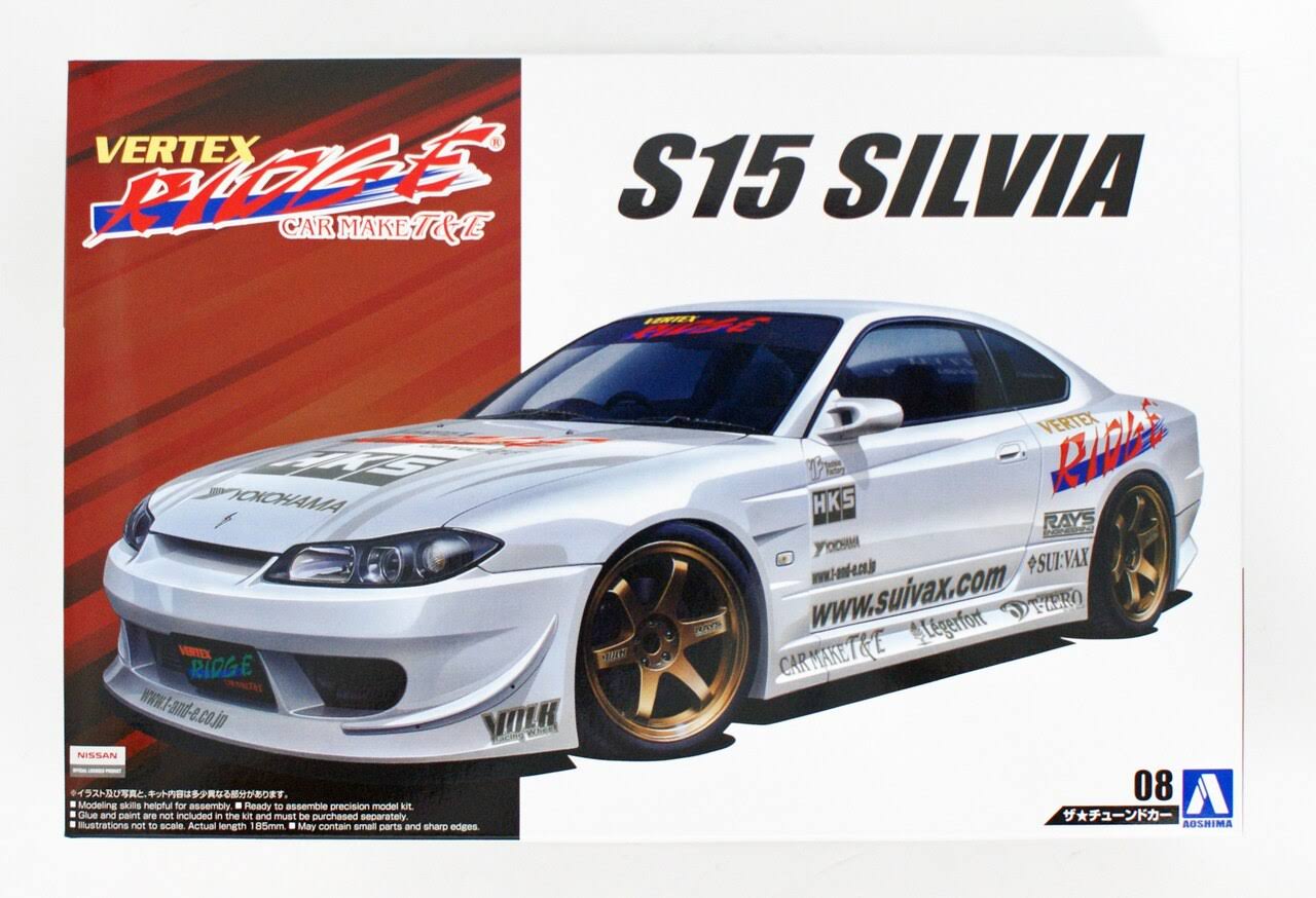 Aoshima 52143 Vertex S15 Silvia &99 (Nissan) 1/24 Scale Kit