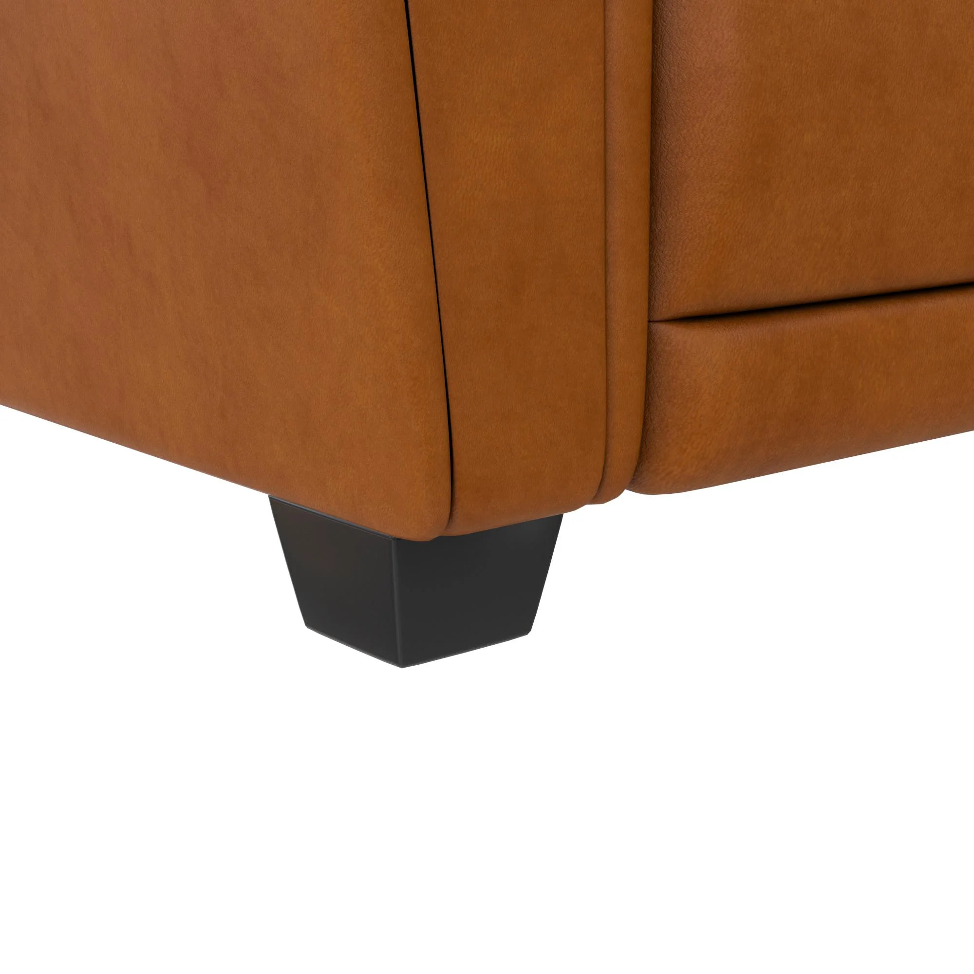 Better Homes & Gardens Vertical Channel Pushback Recliner Chair, Camel Faux Leather