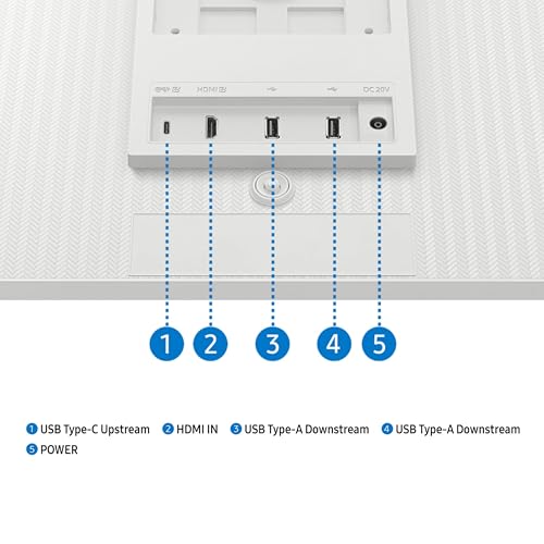 SAMSUNG 32&rdquo; Smart Monitor M8 (M80F) 4K UHD Display, Samsung Vision AI, Smart TV Apps, Gaming Hub, USB-C, HDMI and USB-A, White, LS32FM803UNXZA