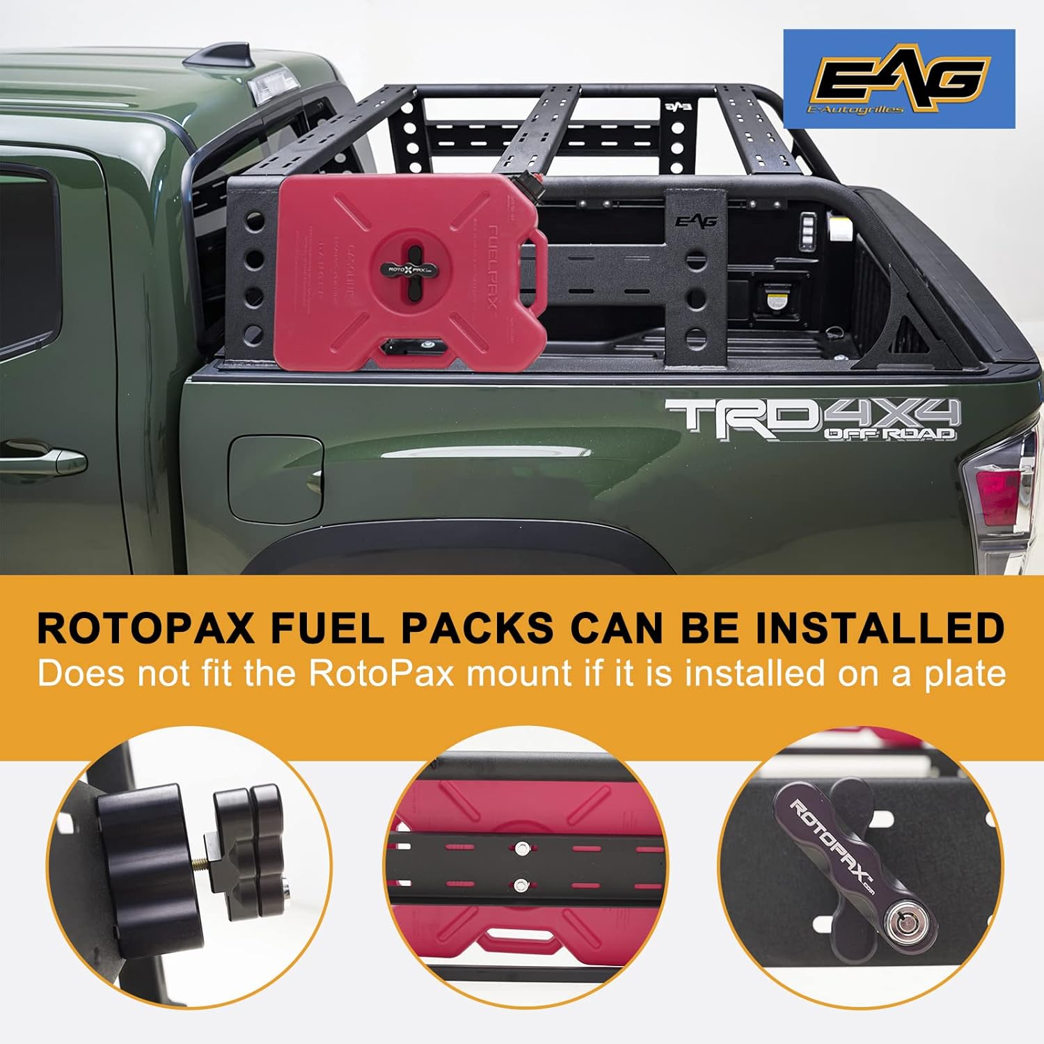 EAG Bed Rack Tacoma Cargo Carrier Cargo Rack System Compatible with Tacoma 16-21 Pickup Truck