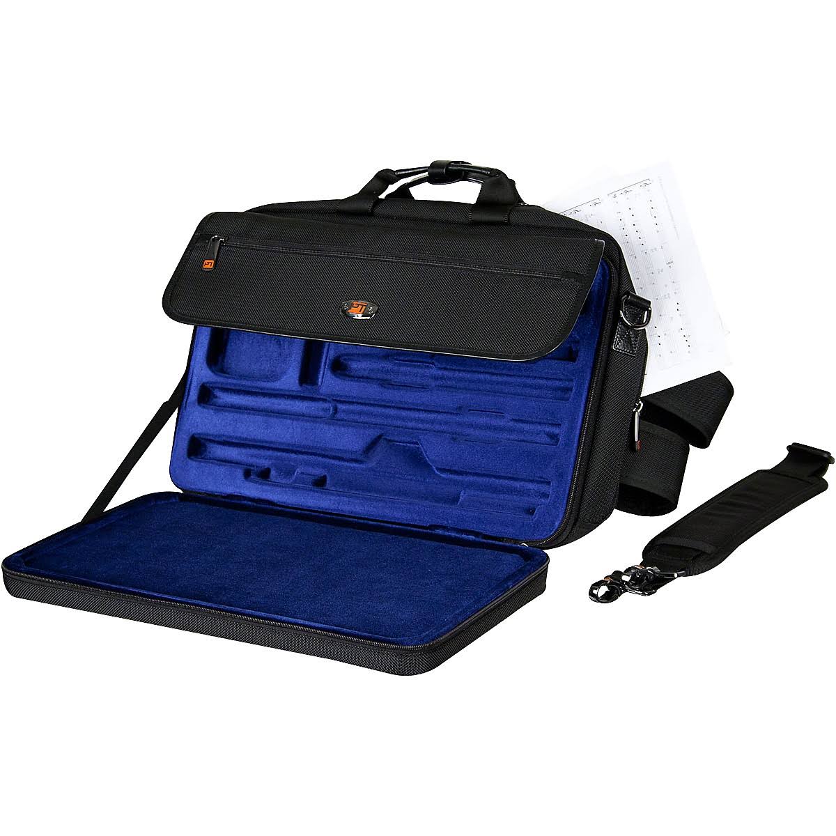 Protec Flute/Piccolo Combo Lux Messenger Pro Pac Case Black