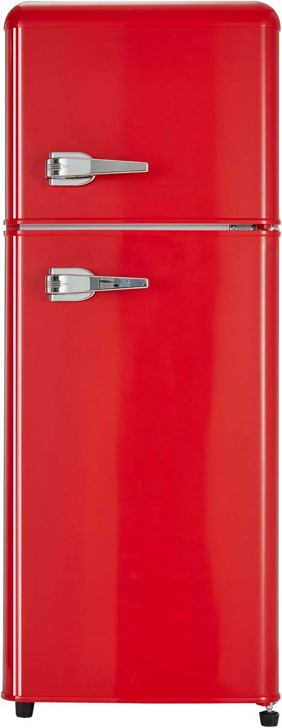 Dual Zone Compact Retro Refrigerator with Adjustable Shelves,4.5 cu. ft.Dual Zone Refrigerator,3.3 Refrigerator+1.2 cu. ft.4 Star Freezer
