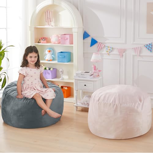 Bean Bag Chairs for Adults - Giant Bean Bag Chair Convertible Bean Bag Bed - Beanbag Chair with Micro Fiber Cover/Furniture Foam Filler
