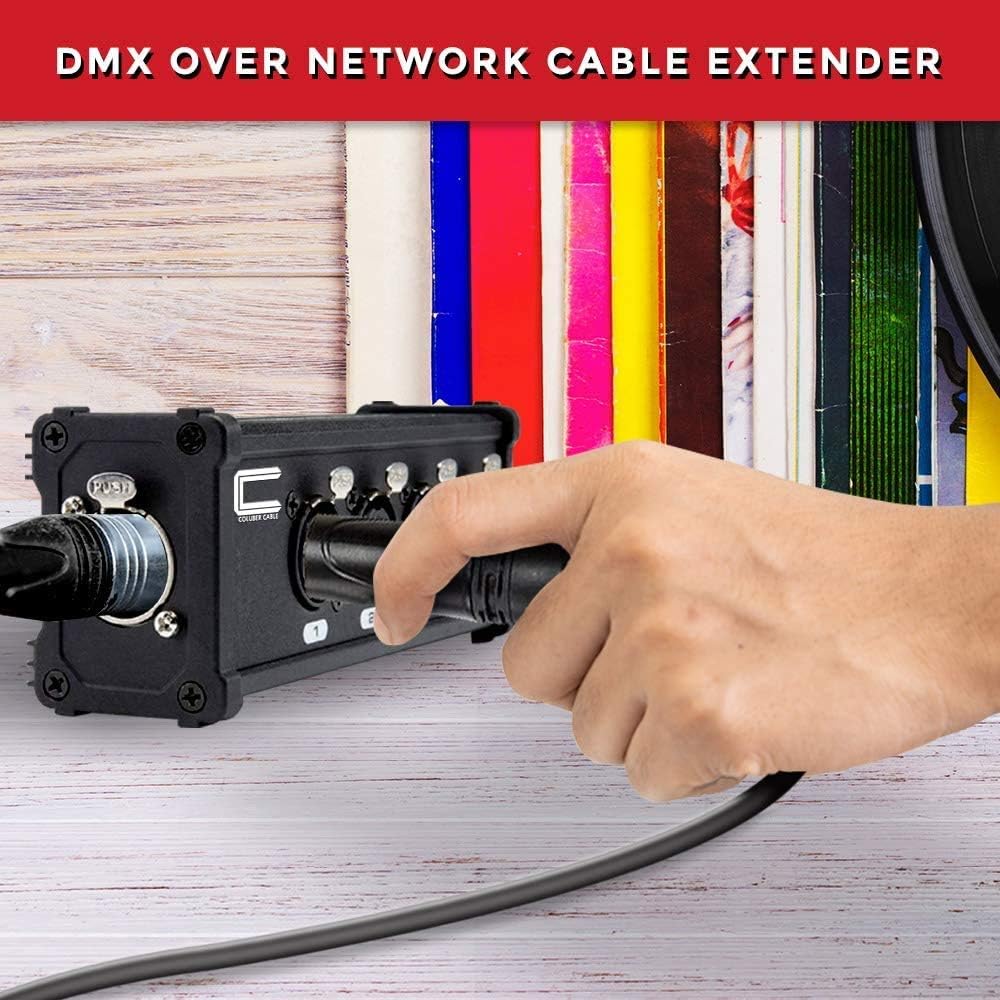 XLR Over Cat5 4 Channel 3-Pin Male Female to Single Ethernet - XLR, AES, DMX Over RJ45 Cat5/Cat6 Audio Over Ethernet Multi Network Snake Receiver