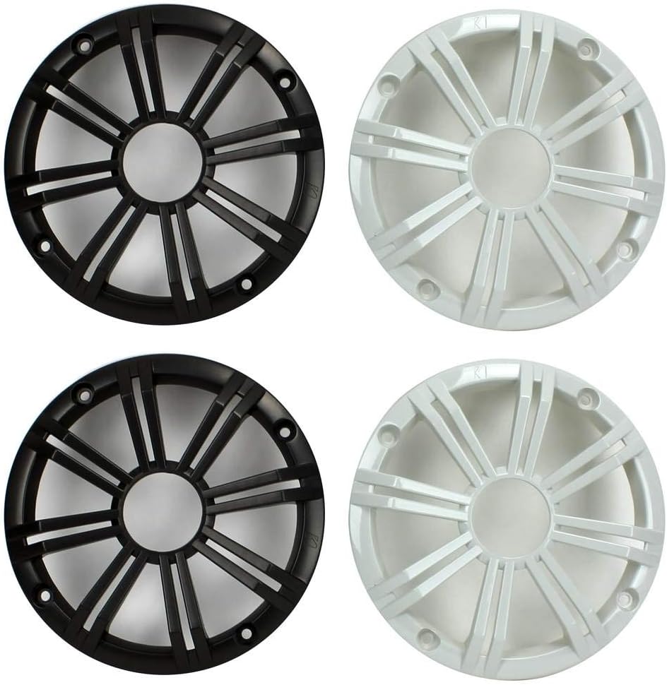 Kicker KM654LCW (41KM654LCW) 6.5 Inch 2-way Marine Speaker Pair with Built-In LED Lighting