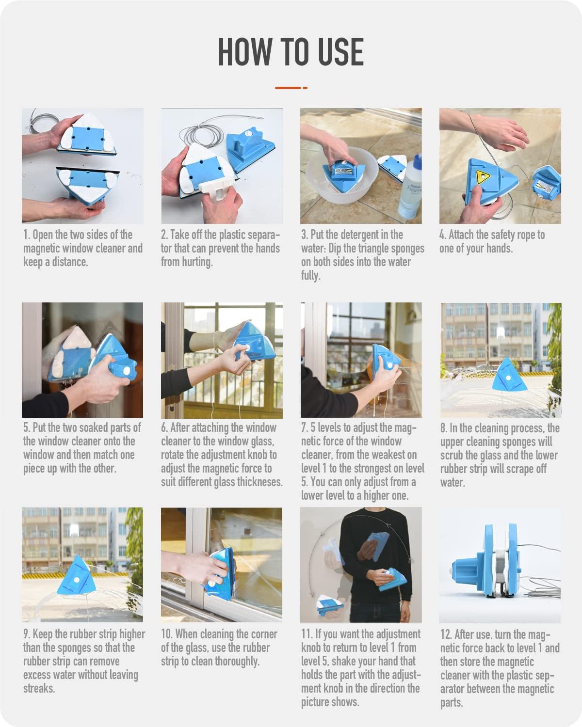 Double Side Magnetic Window Cleaner