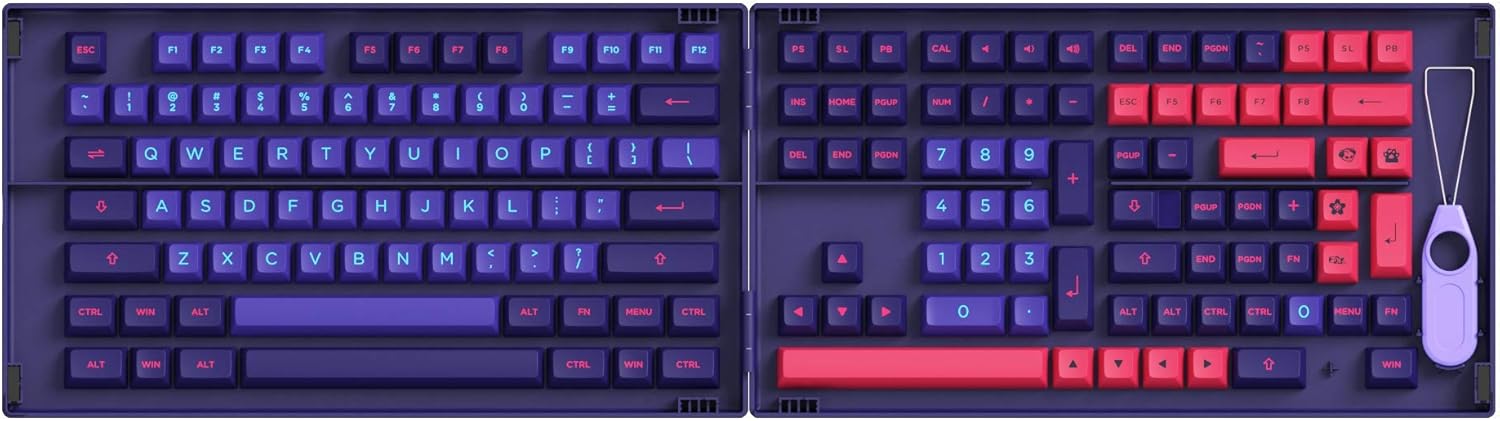 EPOMAKER AKKO LA 158 Keys ASA Profile Double-Shot PBT Full Keycaps Set, with Custom Storage Box for Mechanical Keyboard (LA ASA Keycaps)