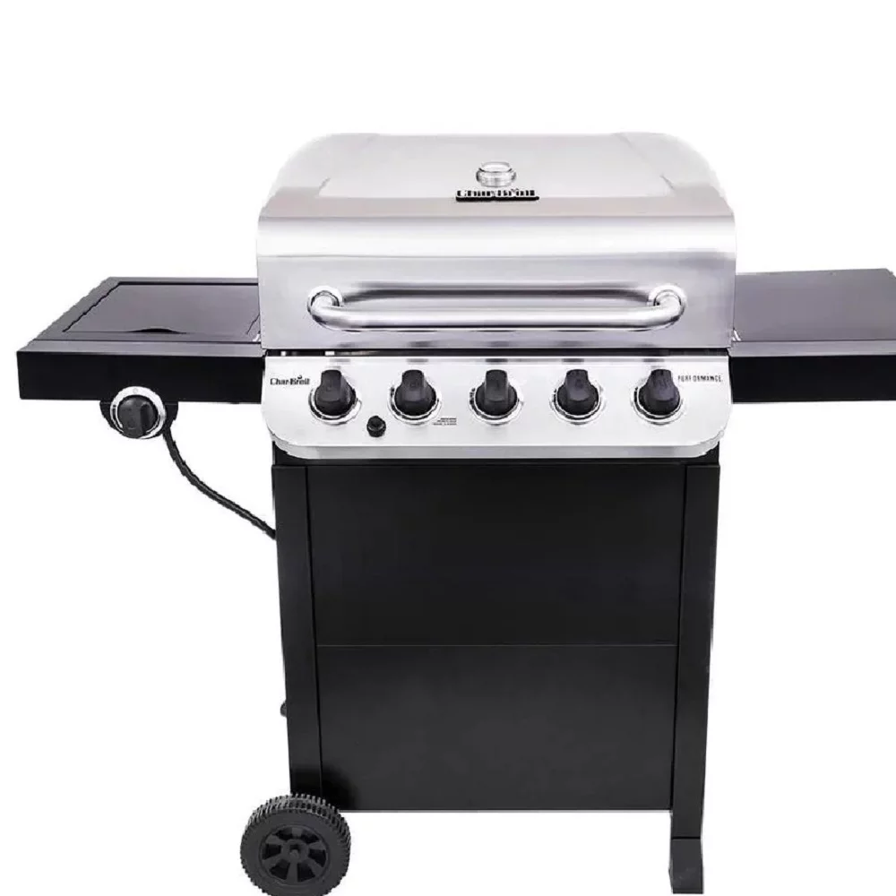 Char-Broil 463455021 Performance Series 5-Burner Gas Grill - Stainless Steel/Black - Radiant Selections