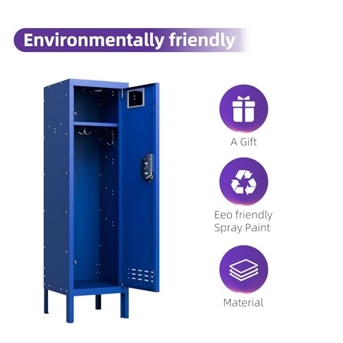 Metal Cabinet Home Office Storage,Lockers,Lockable Employees Metal Locker with Door,54" Height Steel Locker,Lockable Steel Locker for Gym,School,Home