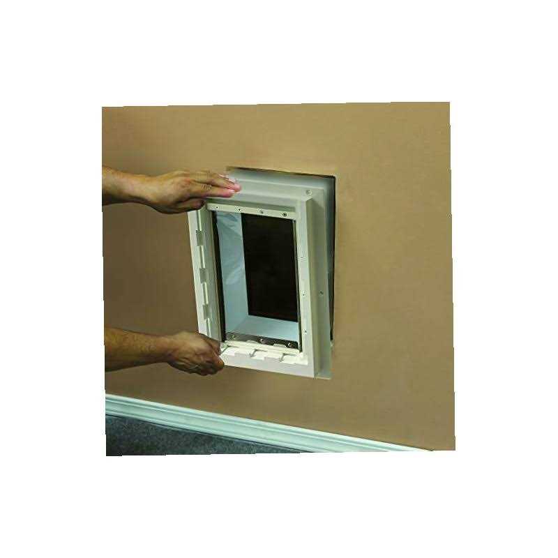 Ideal Pet Products Wall Entry Pet Door Double Flap for Walls with Built-in Telescoping Tunnel and Lock-Out Slide - Pet Supplies online store