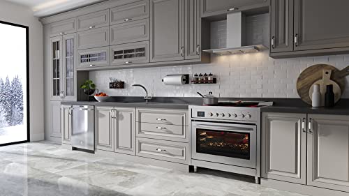 KoolMore 36 Inch All-Electric Range Oven with Ceramic Cooktop Burners, Stainless Steel Kitchen Stove with Large Capacity Convection Cooking