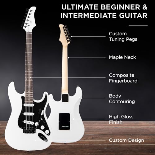 Best Choice Products 39in Full Size Beginner Electric Guitar Starter Kit w/Case, Strap, 10W Amp, Strings, Pick, Tremolo Bar - Sunburst