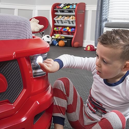 Step2 Roadster Toddler-to-Twin Bed, Crib to Twin Transition Race Car Bed, Adjustable, Ages 3+ Years Old, Easy Assembly, Red