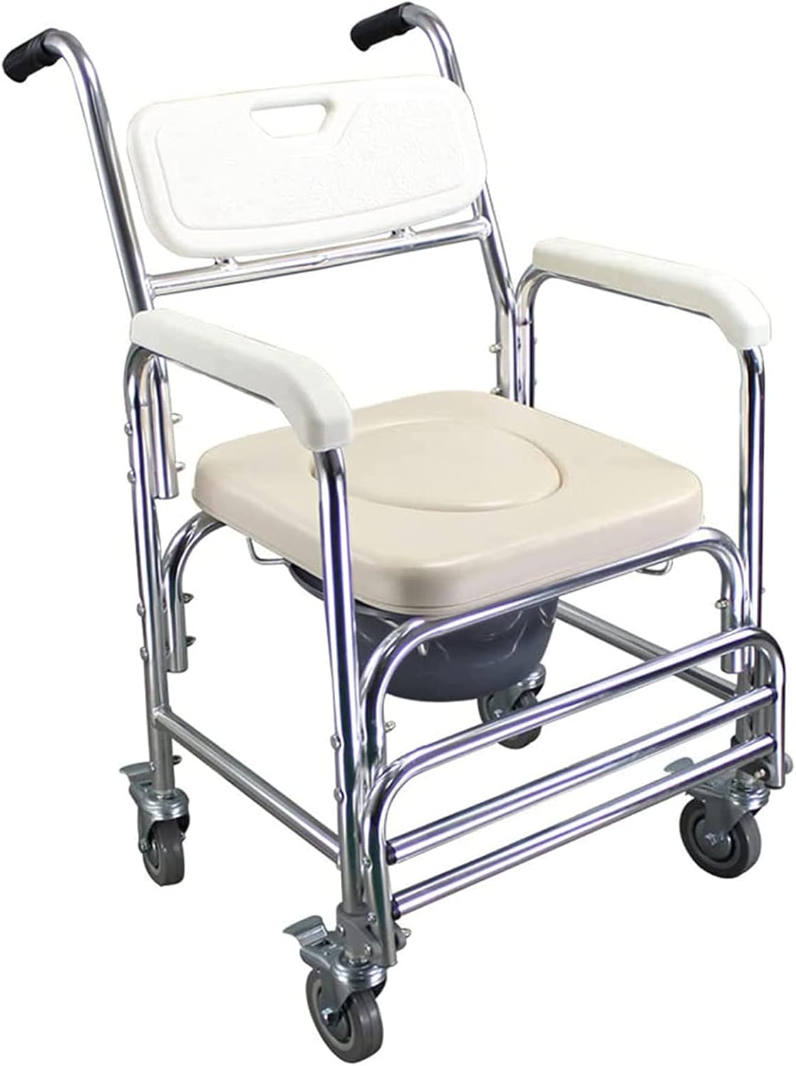 KOHARA Shower Commode Chair with Wheels