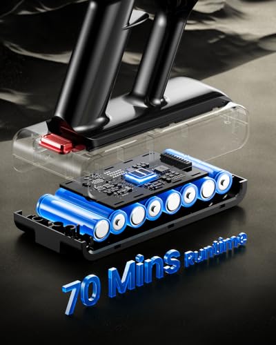 Cordless Vacuum Cleaner, 550W 45KPA 70Mins Vacuum Cleaners for Home, Stick Vacuum with Charging Dock Station, Anti-tangle Wireless Vacumm