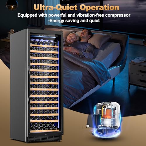 Cigar Electric Humidor, 35L 250 Counts Large Capacity Thermostatic Electric Cigar Cooler Cabinet with Digital LED Screen, Safety Lock