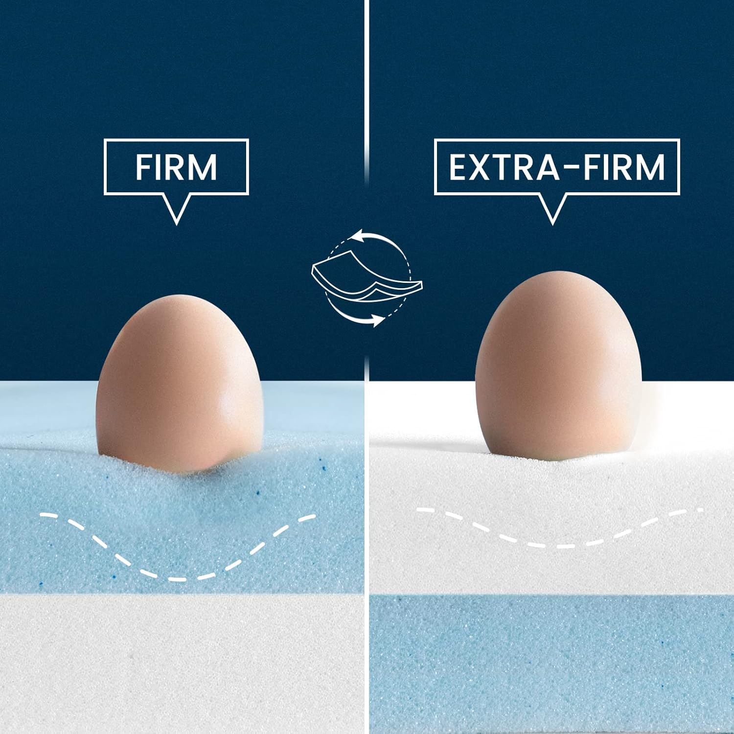 BedStory 4 Inch Firm Memory Foam Mattress Topper Queen Size - Extra Firm Bed Topper for Overweight Individuals