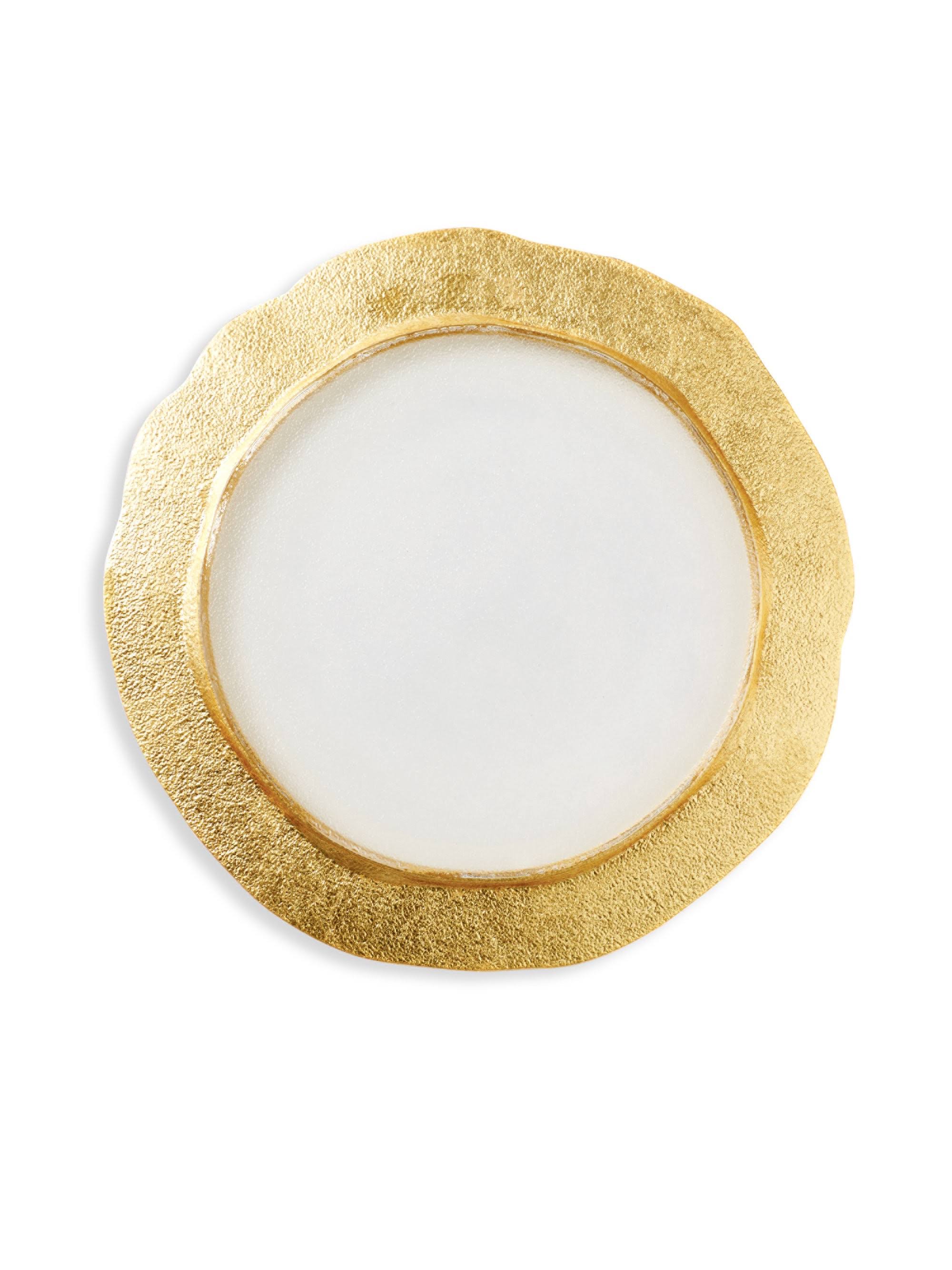 Vietri Rufolo Glass Gold Organic Service Plate u0026 Charger