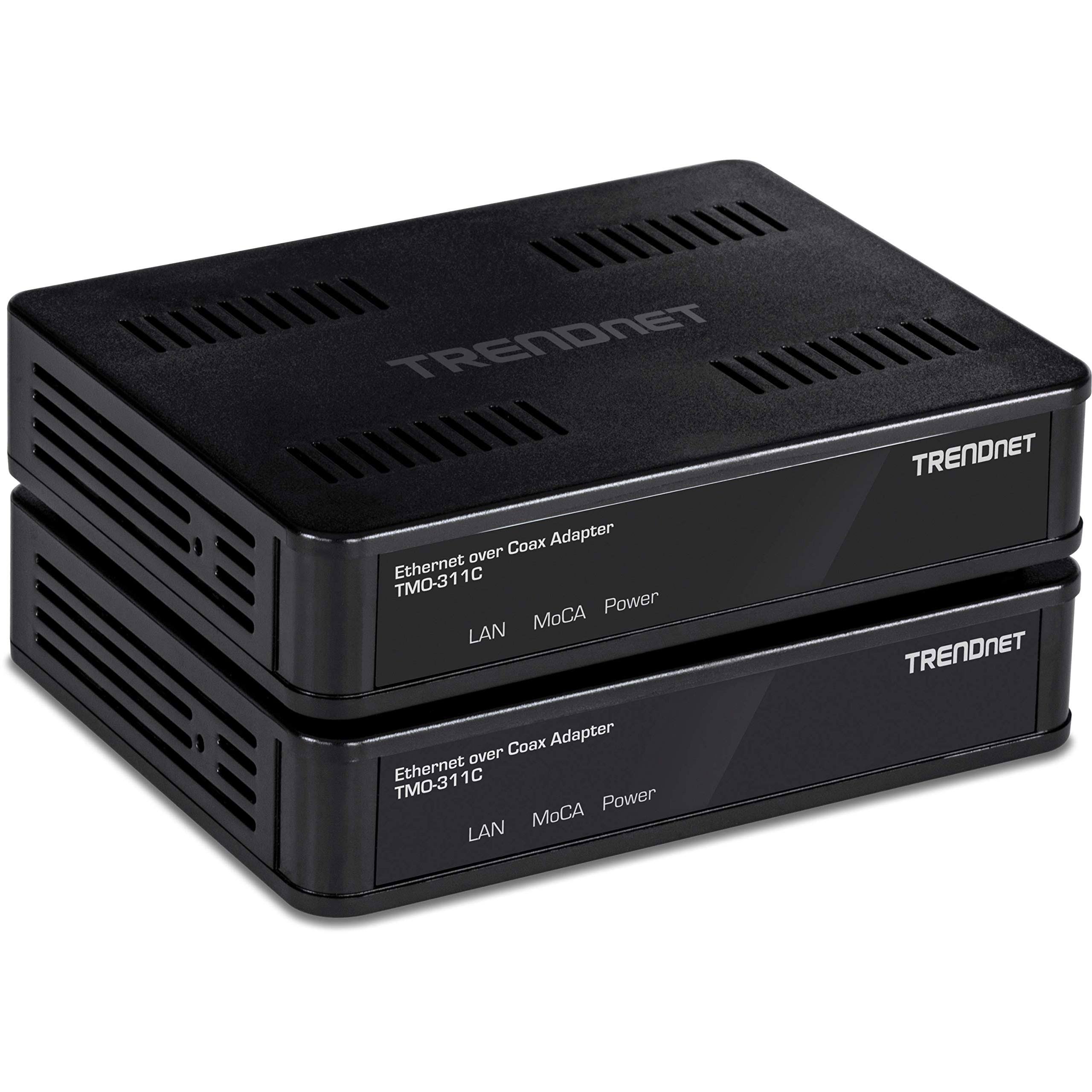 TRENDnet TMO-311C2K Moca 2.0 Ethernet Over Coax Adapter (2-Pack)