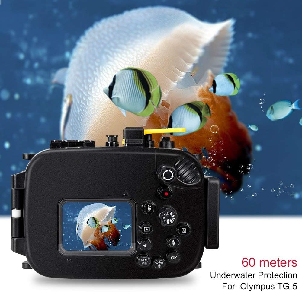 Seafrog WPC-TG5 Waterproof housing case Underwater Diving 195FT/60M Works for Olympus TG-5 Cameras