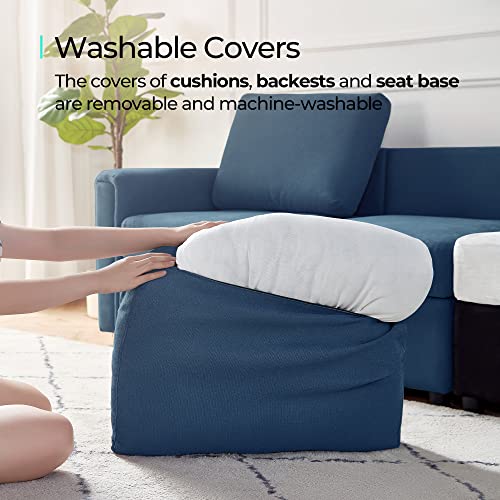 LINSY HOME Modular Sectional Sofa, Convertible U Shaped Sofa Couch with Storage, Memory Foam, Modular Sectionals with Ottomans