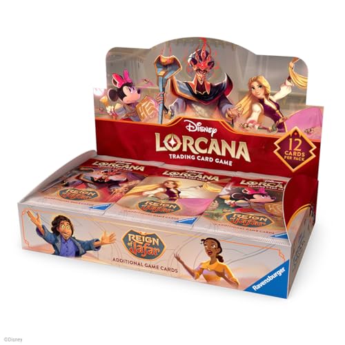Ravensburger Disney Lorcana TCG: Reign of Jafar Booster Pack Display | 24 Packs with 12 Trading Cards Each | Ideal for Collectors & Disney Fans |