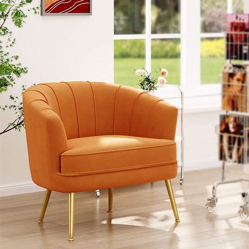 Andeworld Velvet Accent Chair, Upholstered Modern Single Sofa Side Chair